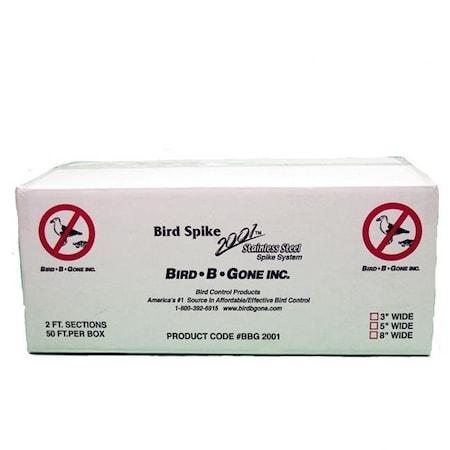 Bird-B-Gone Bird B Gone MMBBG2001-8/50 8in- 50ft. Stainless Steel Bird Spikes MMBBG2001-8/50
